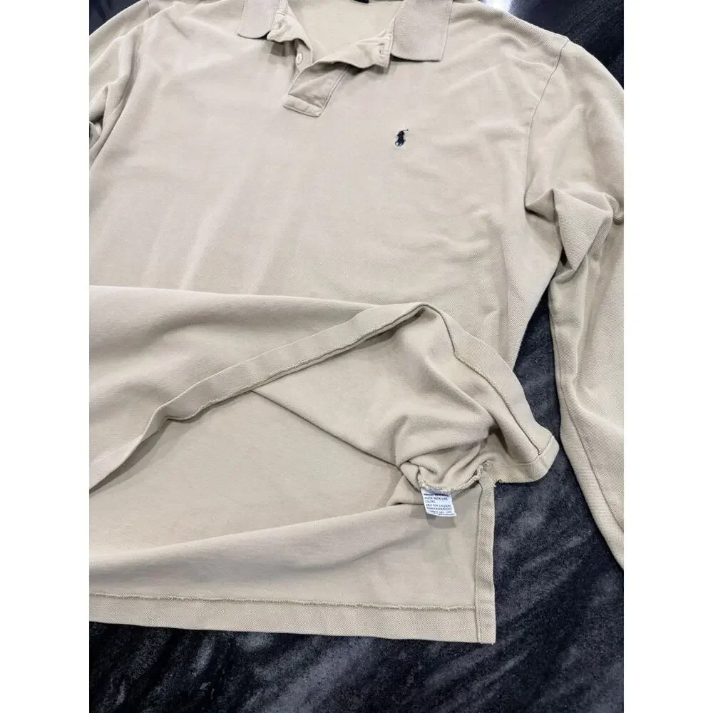 Polo Ralph Lauren Mens XL Long Sleeve Polo Shirt Pony Pique Preppy Golf Classic